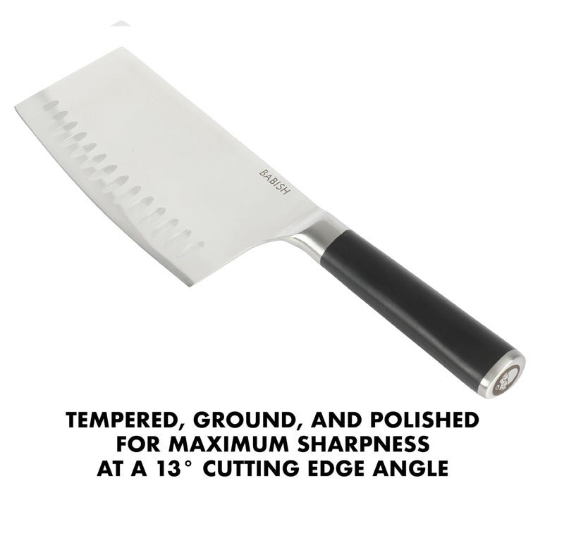 Babish High-Carbon 1.4116 German Steel 6.5 Inch Full Tang, Forged Cleaver Kitchen Knife - Image 3