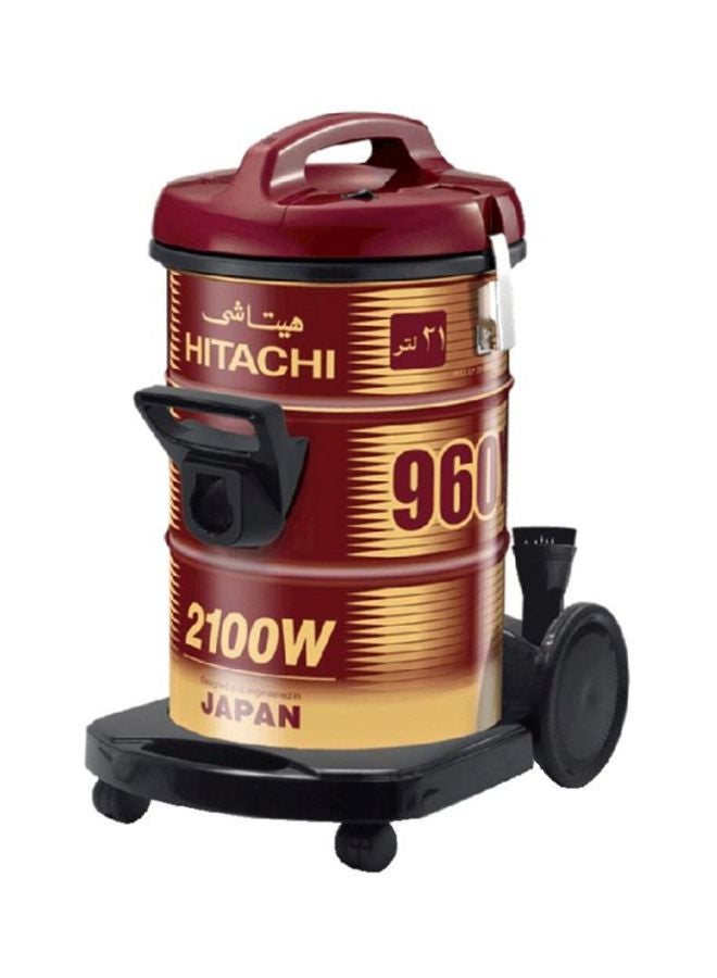 هيتاشي مكنسة كهربائية 21 L 2100 W Cv-960Y / CV-950f أحمر/ذهبي/رمادي - Image 3