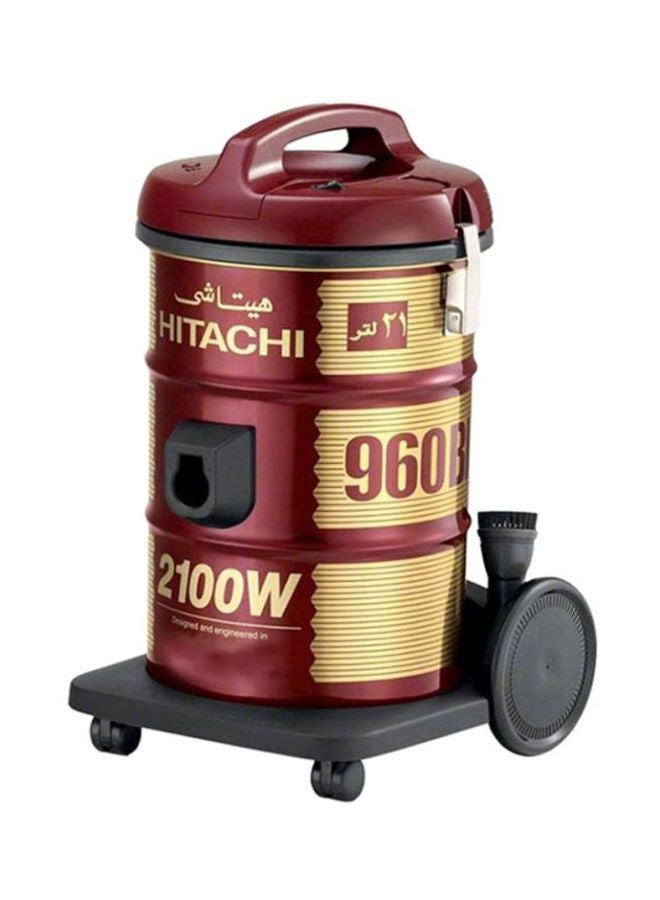 هيتاشي مكنسة كهربائية 21 L 2100 W Cv-960Y / CV-950f أحمر/ذهبي/رمادي - Image 2