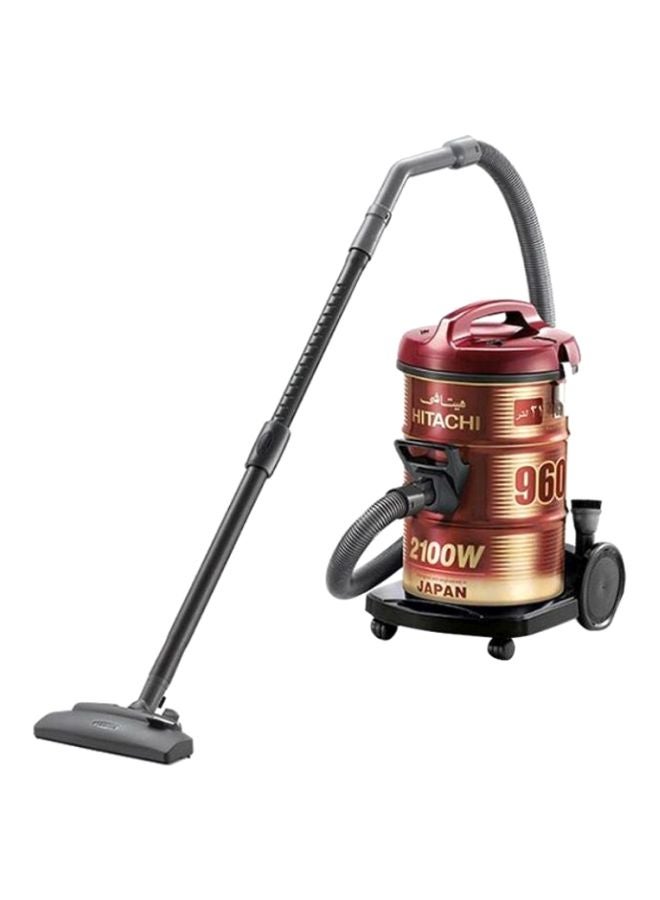 هيتاشي مكنسة كهربائية 21 L 2100 W Cv-960Y / CV-950f أحمر/ذهبي/رمادي - Image 1