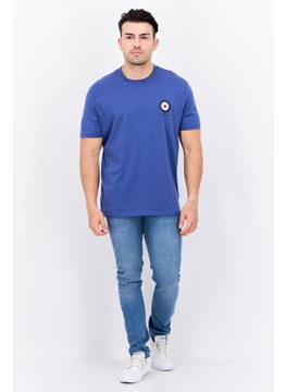 Ben Sherman Men Crew Neck Short Sleeves Brand Logo T-Shirt, Slate Blue  - Image 4