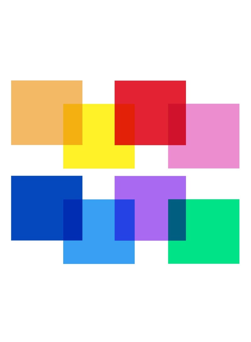 Neewer 12x12"/30x30cm Transparent Color Correction Light Gel Filter Set Pack of 8 Gel Sheet for Photo Studio Strobe Flashlight (Red, Yellow, Orange, Green, Purple, Pink, Light Blue, Dark Blue) - Image 2