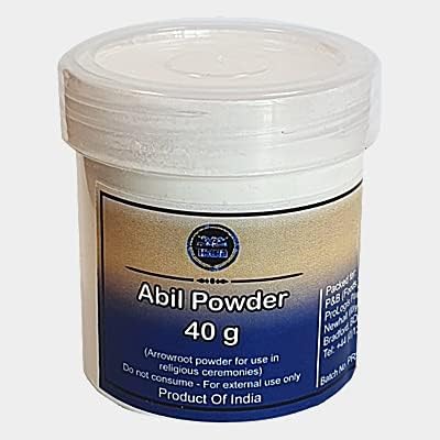 Heera Abil Powder 40g Pack of 1 A Sacred Offering to The Deities Blend of Pure Cornstarch and Natural Colors