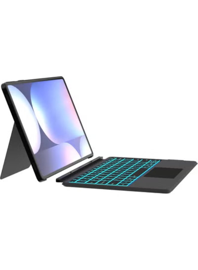 One-button DEX mode, 7-color backlight, smart touchpad, ultra-thin protective cover with S-PEN holder, keyboard case for Samsung Galaxy Tab S10+/S9+/S9 FE+ Plus 12.4 inches: - Image 1