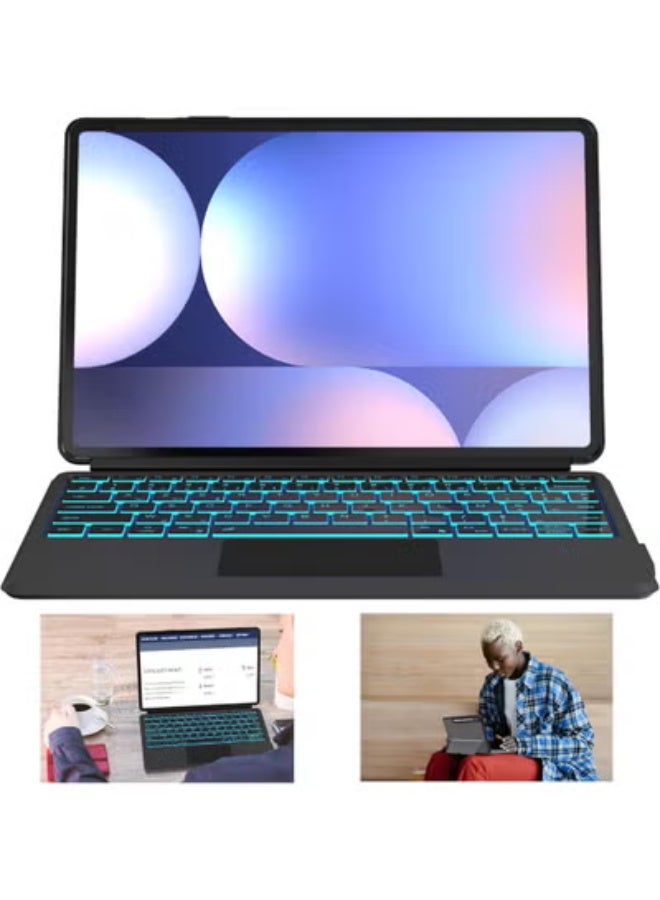 One-button DEX mode, 7-color backlight, smart touchpad, ultra-thin protective cover with S-PEN holder, keyboard case for Samsung Galaxy Tab S10+/S9+/S9 FE+ Plus 12.4 inches: - Image 3