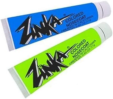 zinka Zinka Colored Nosecoat Zinc Oxide Based Water Resistant 2 Pack Bundle 06 Ounce Tube  Blue Green