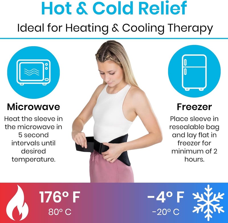 Arctic Flex Ice Pack for Back  Reusable Hot  Cold Gel Wrap for Injury Pain Relief  Cooling Therapy for Lower Lumbar Sciatica  Stiffness  Flexible Pad wCompression for Tailbone  Pelvic Support - Image 4