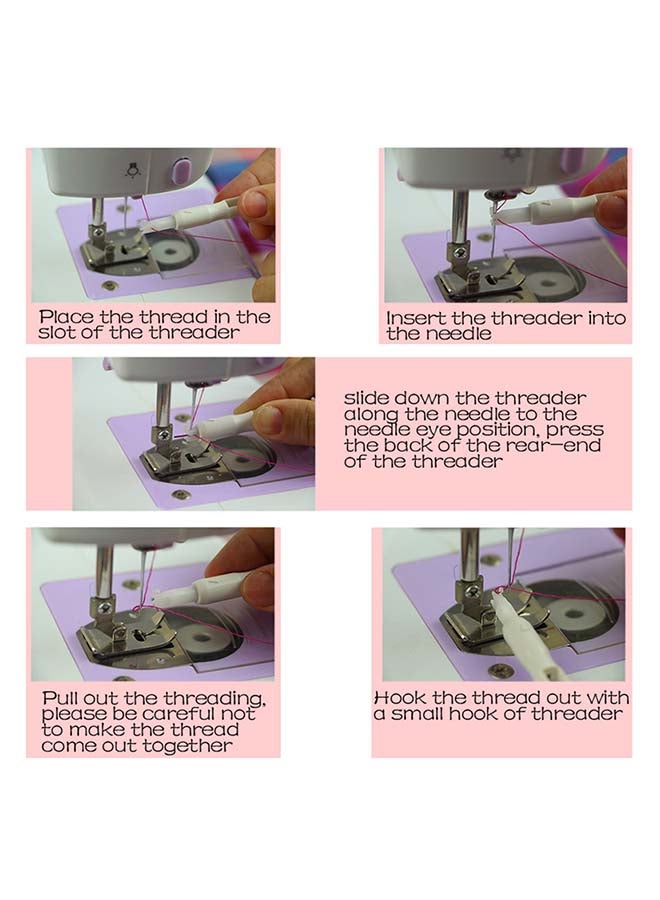 Plastic Automatic Needle Threader Device Domestic Sewing Tool White 7.5x0.5x0.5cm - Image 4