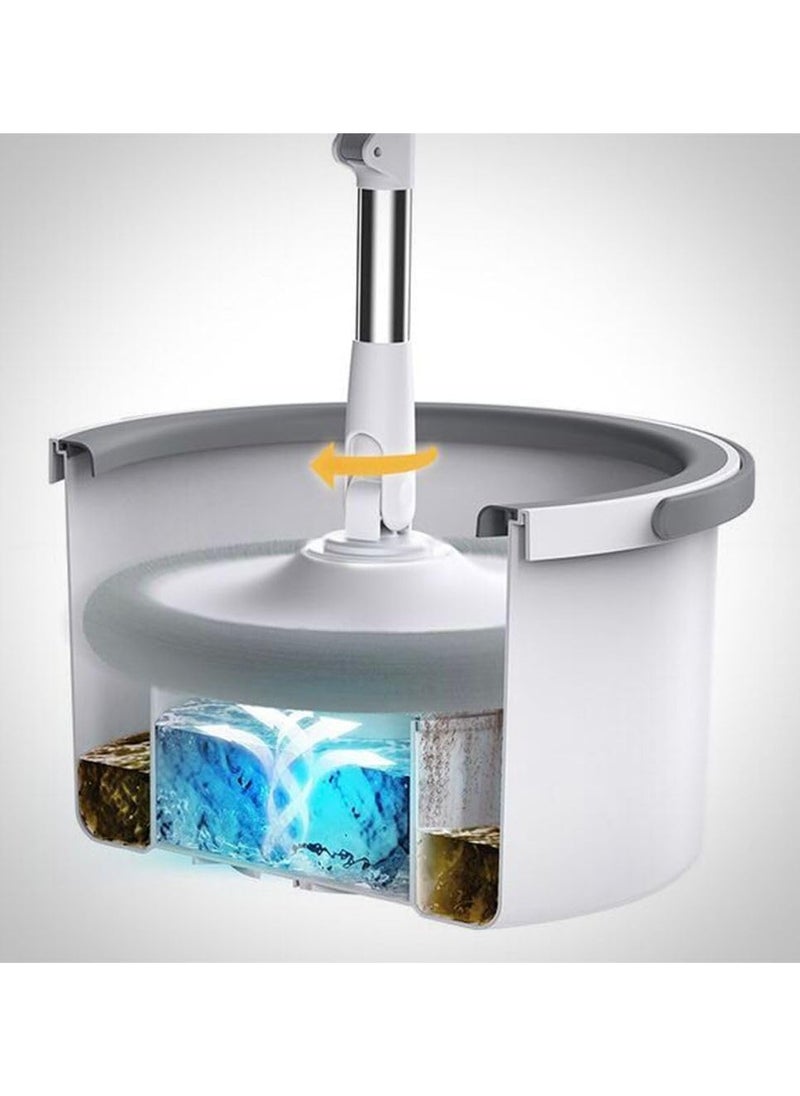 AMM Magic Spin Mop Falt Rotating Mop Cleaning Household Wet Floor Mop With Spinner and Bucket  - Image 5