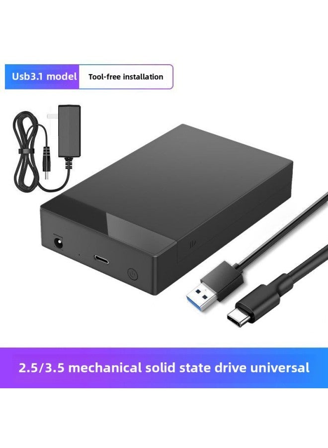 3.5 Inch Mobile Hard Drive Box Computer SSD Mechanical Solid State Drive Sata External Box 2.5 Reader Cross Border-Color:2.5inch 3.5inch Neutral Hard Drive Box Sata Interface Usb3.1