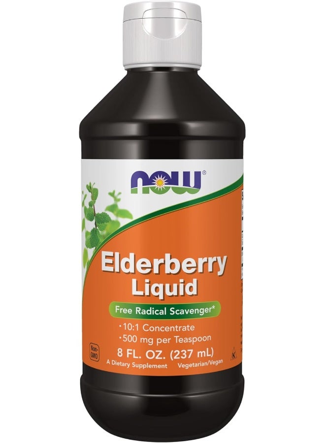 now Now Foods Elderberry Liquid Concentrate 8-Ounce - Image 1