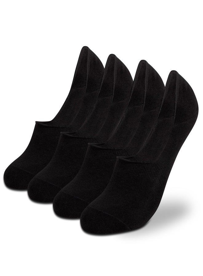 Supersox No Show Loafer Socks for Man | Combed Cotton | Breathable & Moisture Absorbent | Anti-Odour | Anti-Slip Grip | Low Cut Invisible Fit, Black, Free Size - Image 1