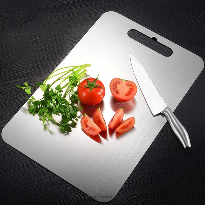 PAGHADI Stainless Steel ChopingBoard for VegetableFruit Cutter Meats Boards utting Board for Fruit VegetableBread Meat Durable Safe MediumSize 318CM X 21CM - Image 3