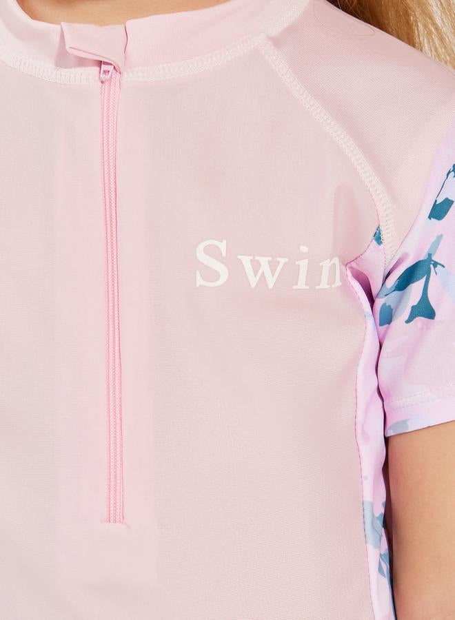 Styli Floral Print High Neck Skirted Swimsuit  - Image 3