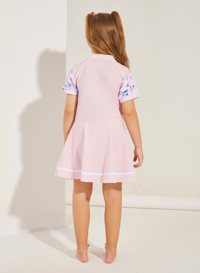 Styli Floral Print High Neck Skirted Swimsuit  - Image 5