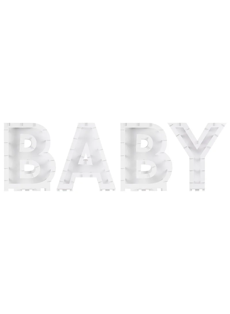 Ginger Ray White Baby Balloon Mosaic