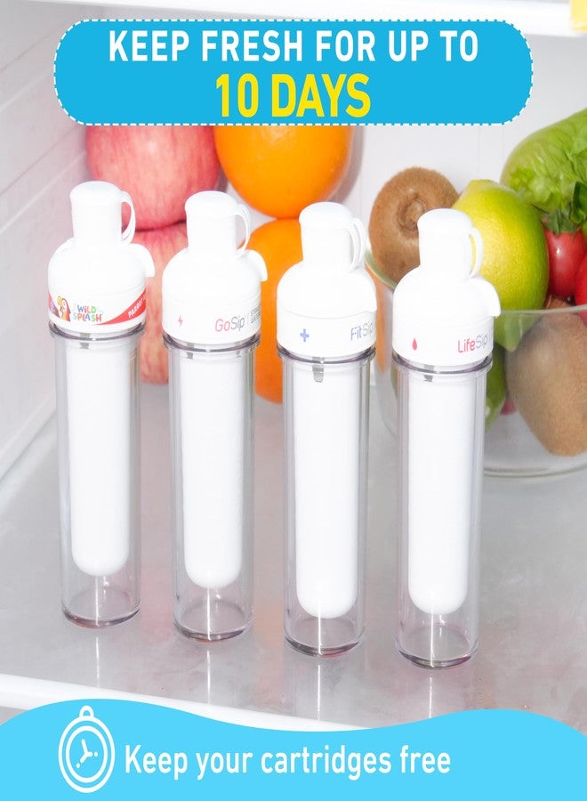 LUVCOSY 4 Pack Flavor Cartridge Holder for Cirkul Sips, BPA-Free Tritan Storage Holder Compatible with Cirkul Flavor Cartridges, Transparent & Leak-Proof - Image 3