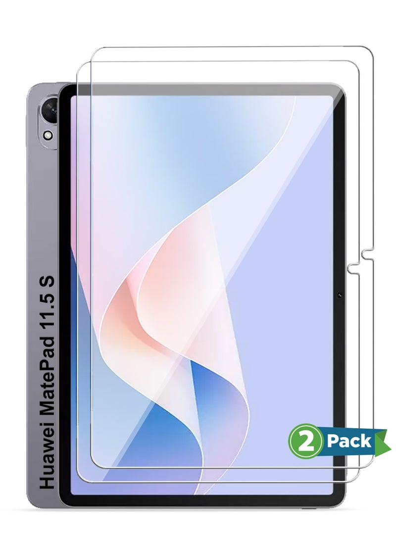 ريو واقي شاشة Huawei MatePad 11.5s، قطعتان، واقي شاشة من الزجاج المقوى عالي الوضوح، مقاوم للخدش، خالٍ من الفقاعات، شفافية عالية، واقي شاشة لمس دقيق لهاتف Huawei MatePad 11.5s - Image 1