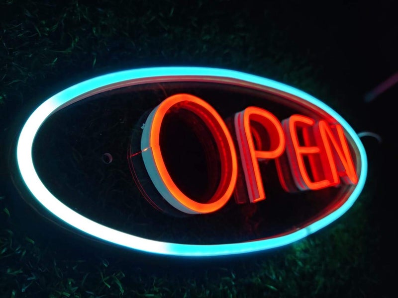 Open LED Neon Sign Light 6x18 inches Feet with Adaptor  - Image 4