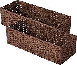 StorageWorks Round Paper Rope Woven Storage Basket, Bathroom Storage Organizer Basket, Toilet Paper Basket, Storage - Image 1