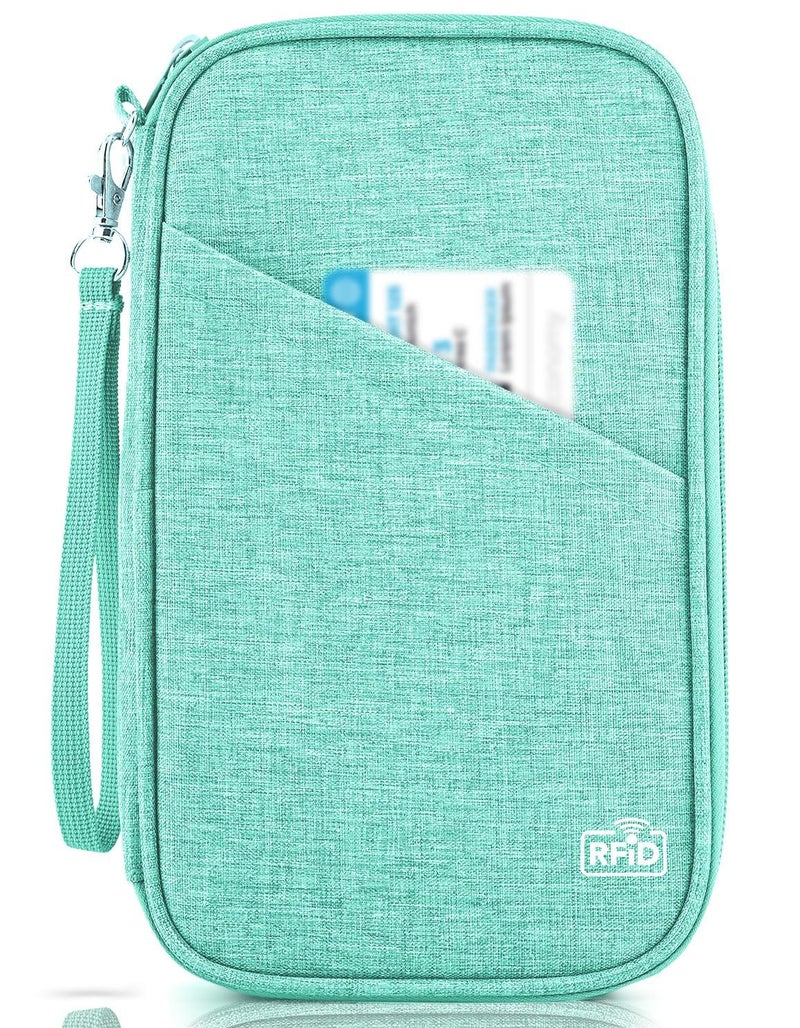 TOPBAG Passport Holder Family, Women Rfid Blocking Passport Wallet, Travel Essentials Premium Wallets, Waterproof Passport Holders Bag for Men Traveling, Travel Document Organizer Credit Cards Case - Image 1