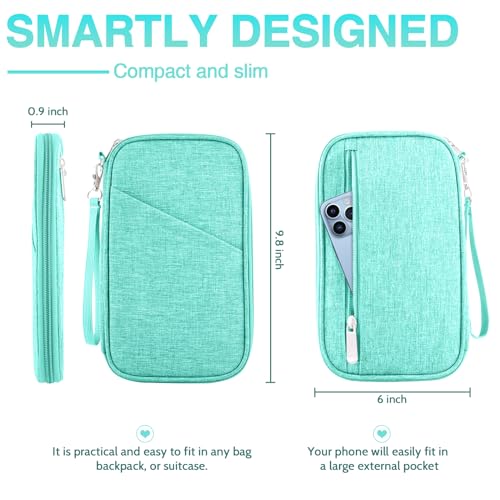 TOPBAG Passport Holder Family, Women Rfid Blocking Passport Wallet, Travel Essentials Premium Wallets, Waterproof Passport Holders Bag for Men Traveling, Travel Document Organizer Credit Cards Case - Image 2