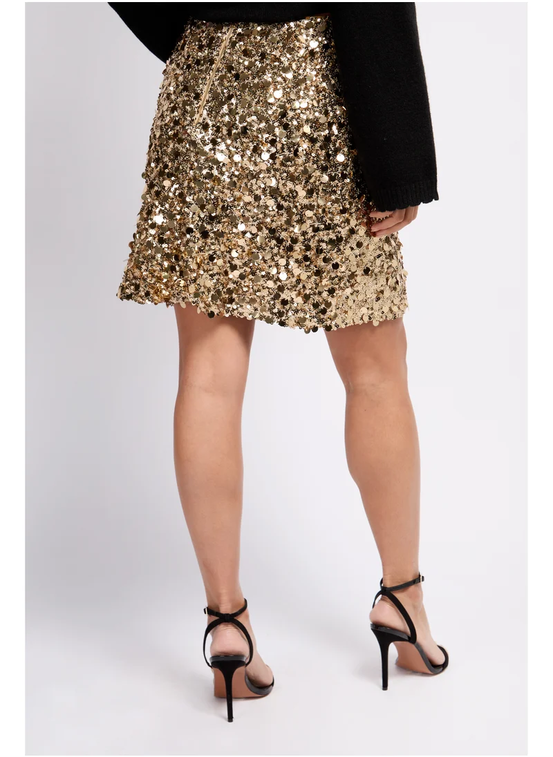 Little Mistress Sequin High Waist Skirt