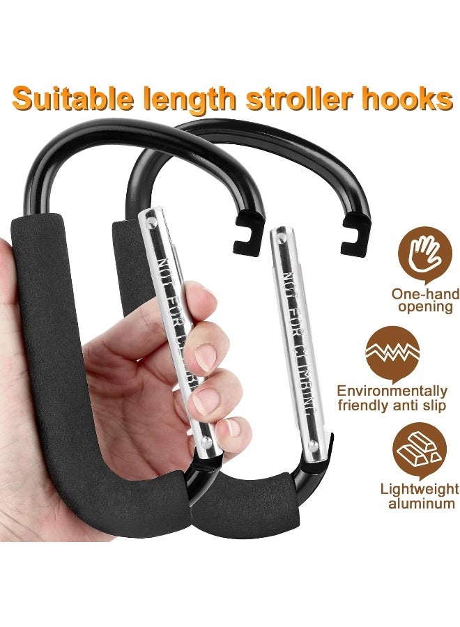 NEOACT 2 Pack Stroller Hooks, 6.3" Large Stroller Clips - Image 2