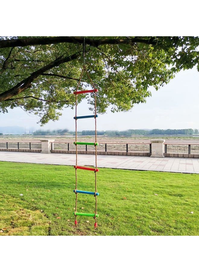 Xinlinke سلم حبال تسلق للأطفال مع حزام تعليق، مجموعة ألعاب Swing Sets للتسلق في الداخل والخارج - Image 3