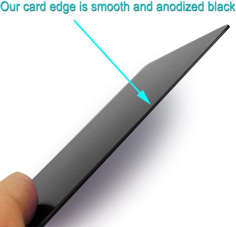 ebamaz Metal Business Cards Anodized Aluminum Plaque Plate 86X54X0.8mm (Black, Blank,10PCS) - Image 3