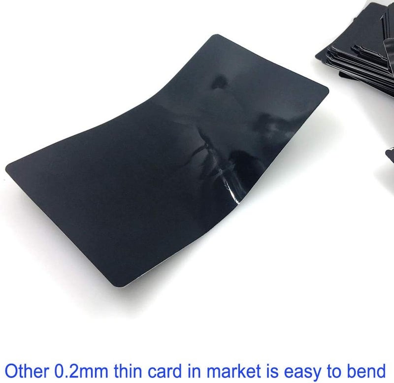 ebamaz Metal Business Cards Anodized Aluminum Plaque Plate 86X54X0.8mm (Black, Blank,10PCS) - Image 5