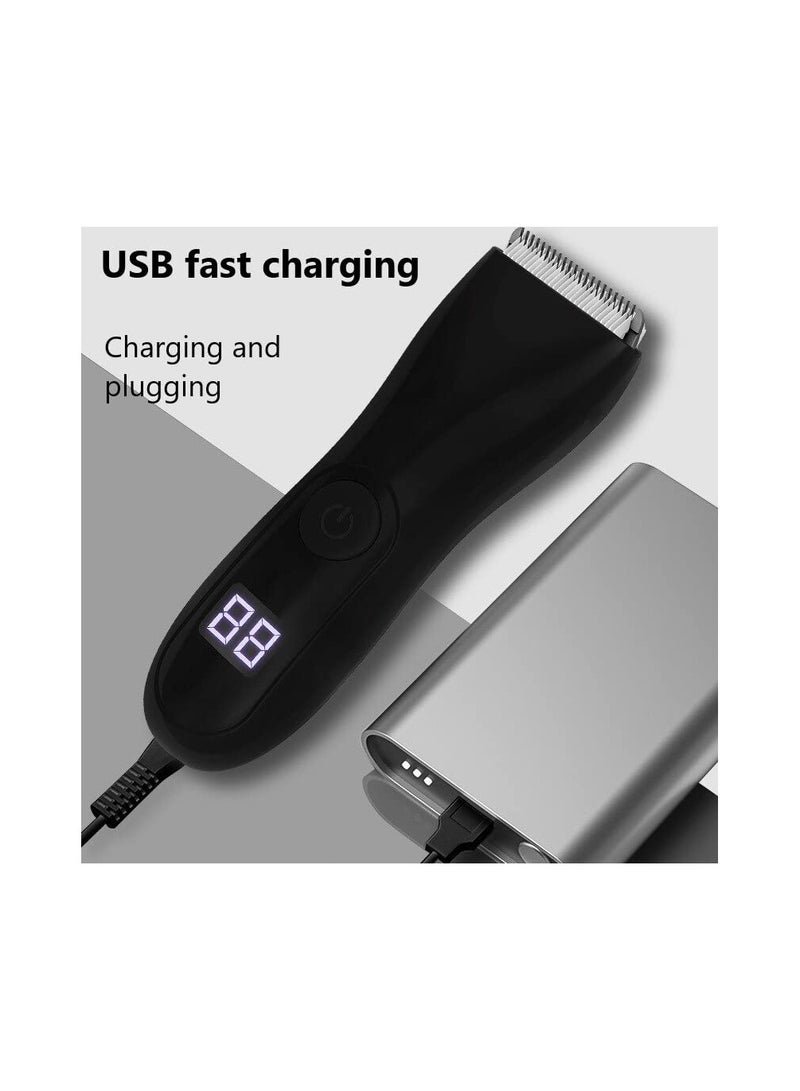 SOLARAE Men's Hair Clippers and Trimmers for Intimate Areas, Waterproof Electric Shaver and Beard Grooming Machine for Hair Removal and Precision Cutting. - Image 5