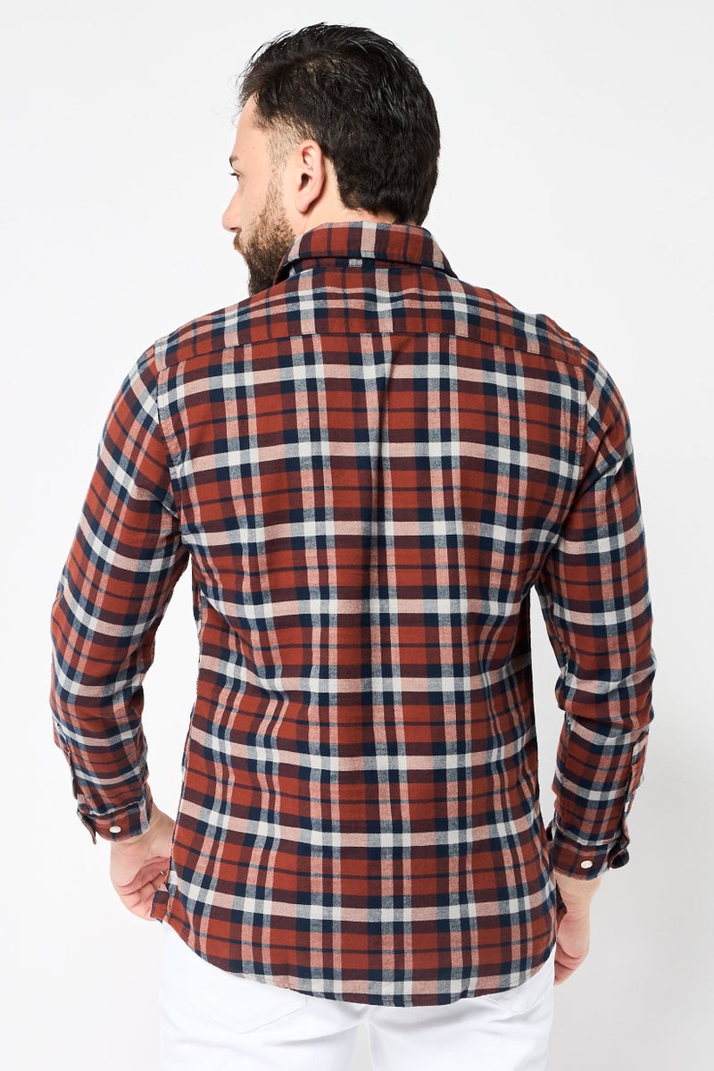 Selected Homme Men Slim Fit Plaid Long Sleeves Casual Shirt, Multicolor - Image 4