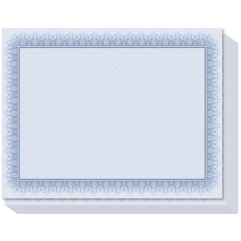 Sweetzer & Orange 100 Blue Border Certificate Paper 8.5 x 11 for Printing, 100gsm Cardstock Award Certificates Paper for Completion of Graduation Diploma, Employee Recognition & Sports Achievements - Image 1