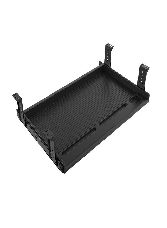 FRMSAET Office Furniture Accessories Keyboard Drawer Under Desk Multipurpose Tray with Adjustable Height Bracket-for Organize Keyboard,Tool,Pencil,Eraser (Large,Black) - Image 1