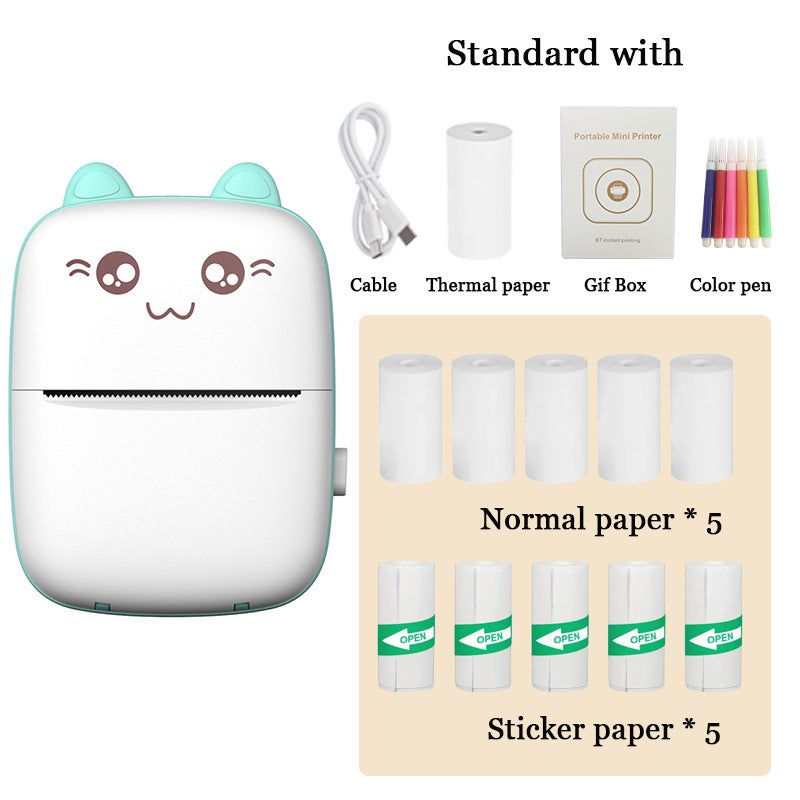 Mini Small Portable Printer Po Search Po Thermal Printing Student Wrong Question Factory - Image 5