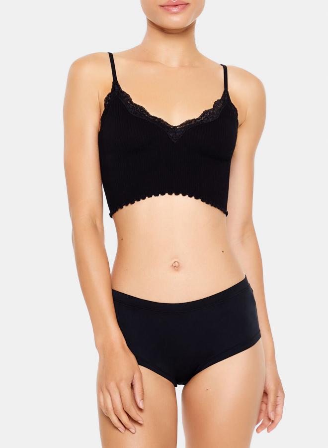 FOREVER 21 Seamless Lace-Trim Bralette - Image 1