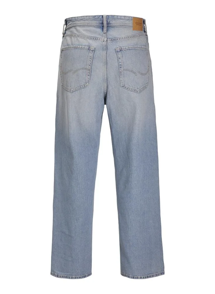 جاك اند جونز Jjialex Jjoriginal  839 Light Wash Stright Fit Ribbed Jeans