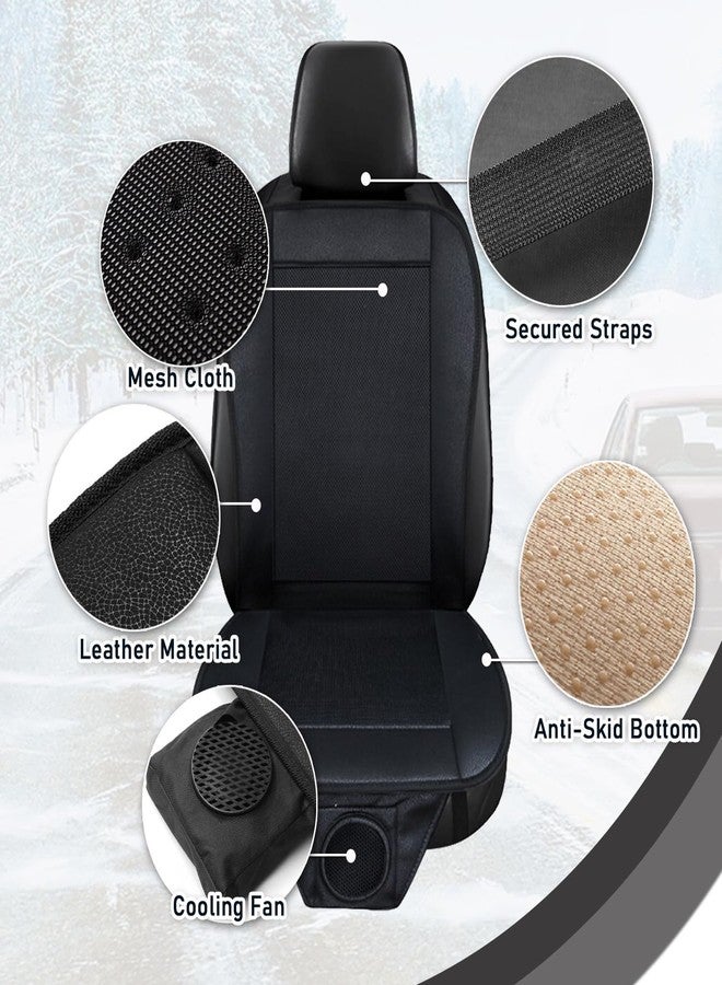 ZONETECH one tech Z Cooling Car Seat Cushion - Black 12V Automotive Adjustable Temperature Comfortable Cooling Car Seat Cushion - Image 4