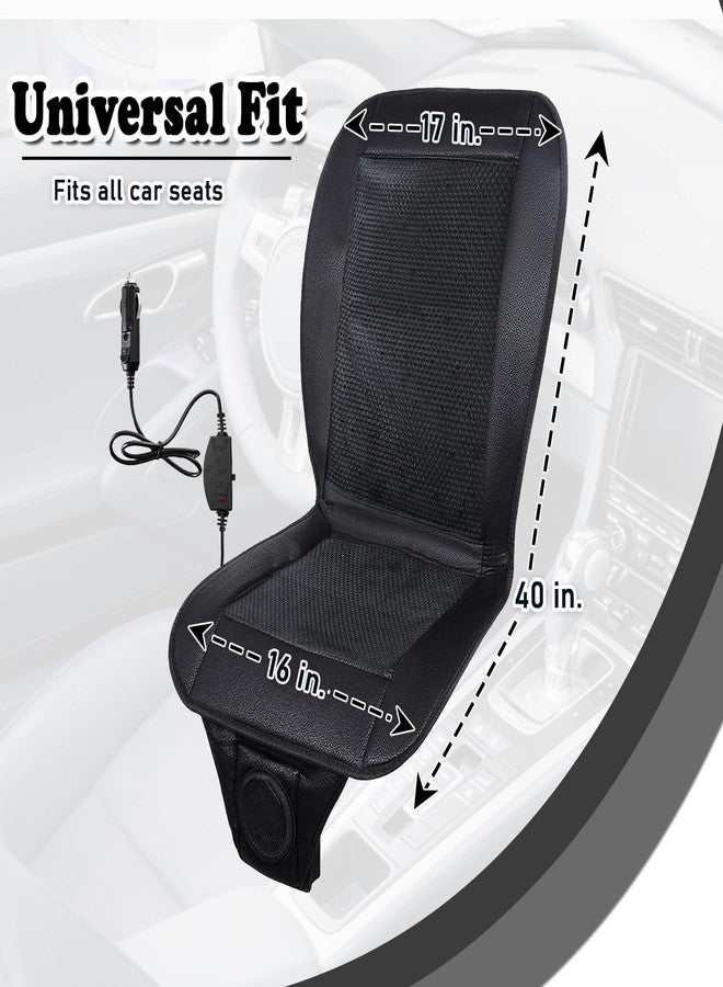 ZONETECH one tech Z Cooling Car Seat Cushion - Black 12V Automotive Adjustable Temperature Comfortable Cooling Car Seat Cushion - Image 2