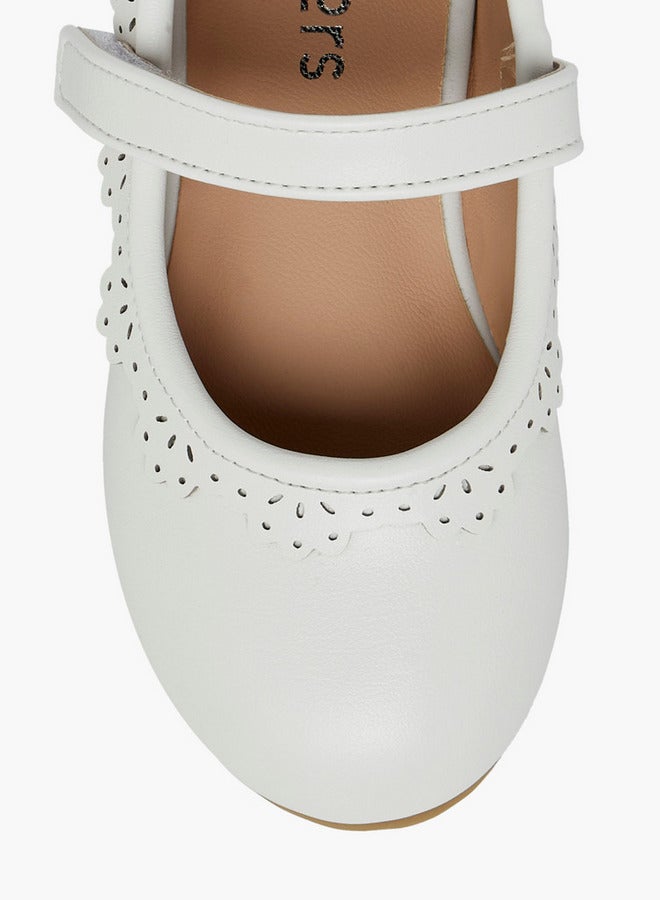 جونيورز حذاء باليرينا بفتحات وحزام لاصق - Image 4