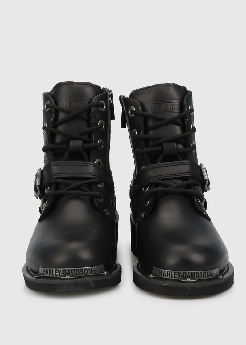 HARLEY DAVIDSON Becky Black Women's Oiled Leather Boots 025Z100423