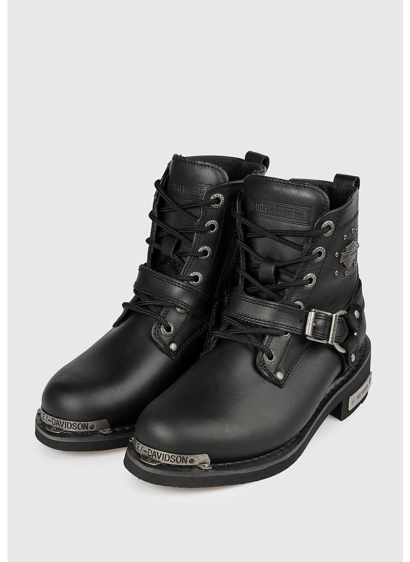 HARLEY DAVIDSON Becky Black Women's Oiled Leather Boots 025Z100423  - Image 3