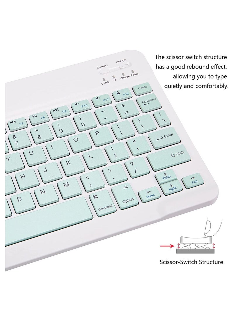 ELTRAZONE - Ultra-Slim Bluetooth Keyboard and Mouse Combo Rechargeable Portable Wireless Keyboard Mouse Set for Apple iPad iPhone iOS 13 and Above Samsung Tablet Phone Smartphone Android Windows - Image 1