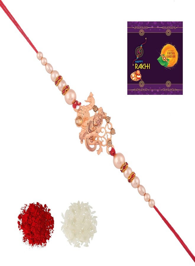 AR Eyewar Multicolor Designer Krishna Rakhi Set For Brother Sister (ARR211111)