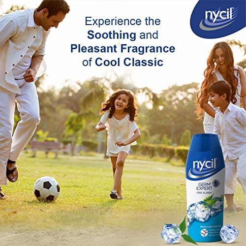 Nycil Germ Expert Prickly Heat Powder,150gm+50gm, Assorted Fragrances (Cool Classic) with Bringa Cleanser Trial Pack - Image 3