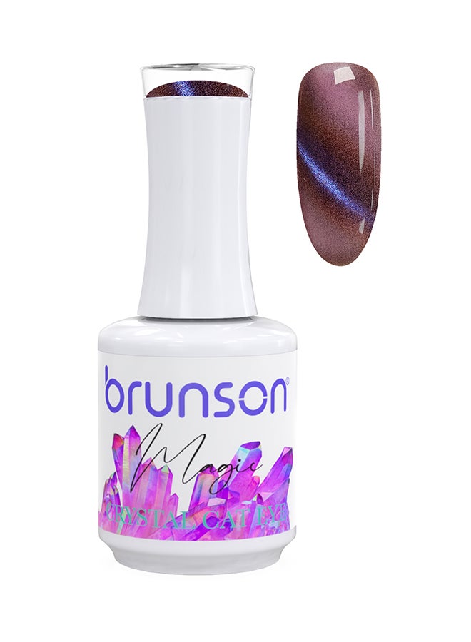 brunson طلاء أظافر جل سحري كريستالي عين القط 9D طلاء جل 18 مل قابل للإزالة طلاء أظافر جل UV لامع طلاء أظافر UV LED C9D21N