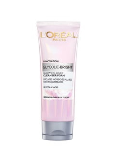 L'OREAL PARIS Glycolic Bright Glowing Daily Cleanser Foam - 100ML  - Image 1