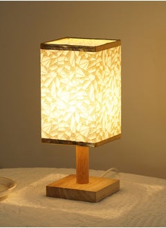 Sharpdo Nordic Solid Wood USB Infinitely Dimmable Table Lamp Creative  Warm Desk Light With Fabric Lampshade For Bedroom Living Room Atmosphere Table Light  - Image 2