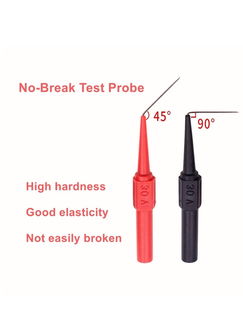 10 Pack Auto Repair Test Probe, Back Probe kit,Test Leads Probes 4mm Banana Plug,utomotive Diagnostic Test Accessories Repair Tools Needle 0.7mm (Red and Black) - Image 3